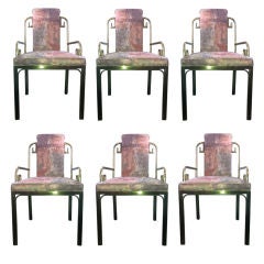 Set of 6  Greek Key dining chairs by Mastercraft