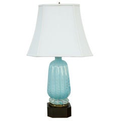 Barovier & Toso Aqua glass table lamp