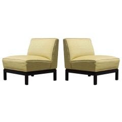 Pair of Midcentury Slipper Chairs 7