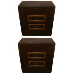 Pair of 1940
s three drawer chests