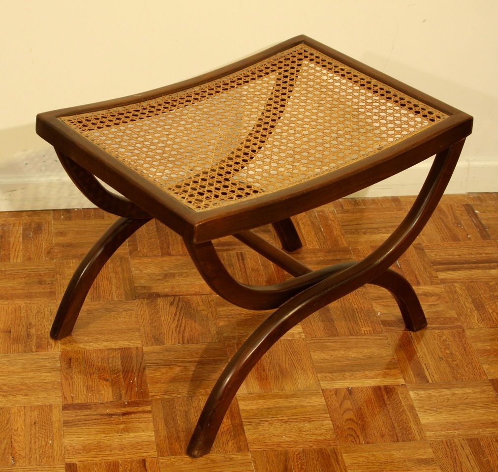 American Edward Wormley cane top bench