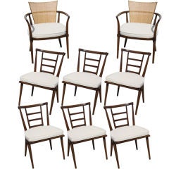 Set of 8 Bert England dining chairs (2 arm and 6 side)