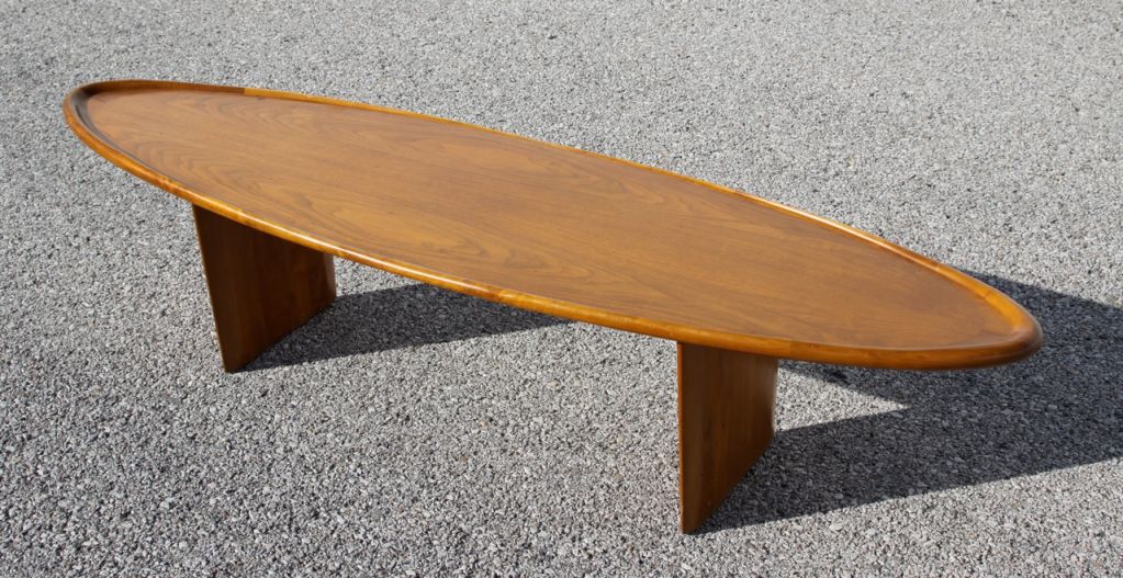 T.H. Robsjohn Gibbings surfboard cocktail table