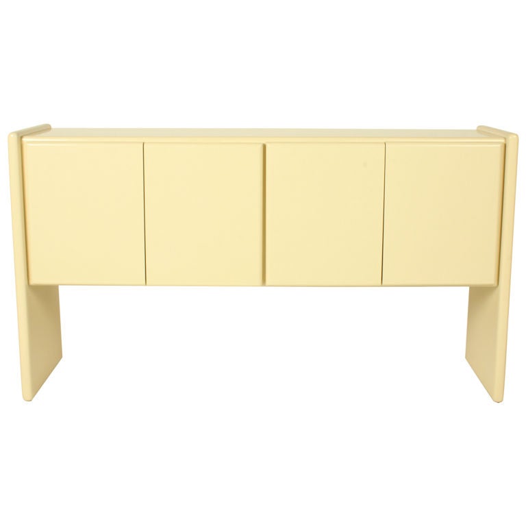 Milo Baughman for Thayer- Coggin Mid- Century Modern Ivory Lacquered Sideboard