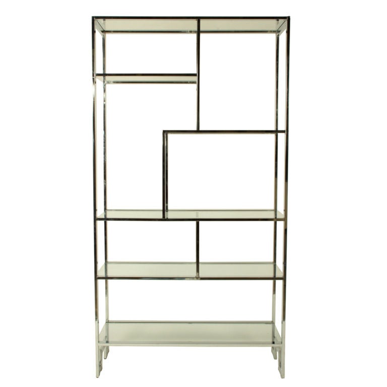 Milo Baughman Chrome Etagere