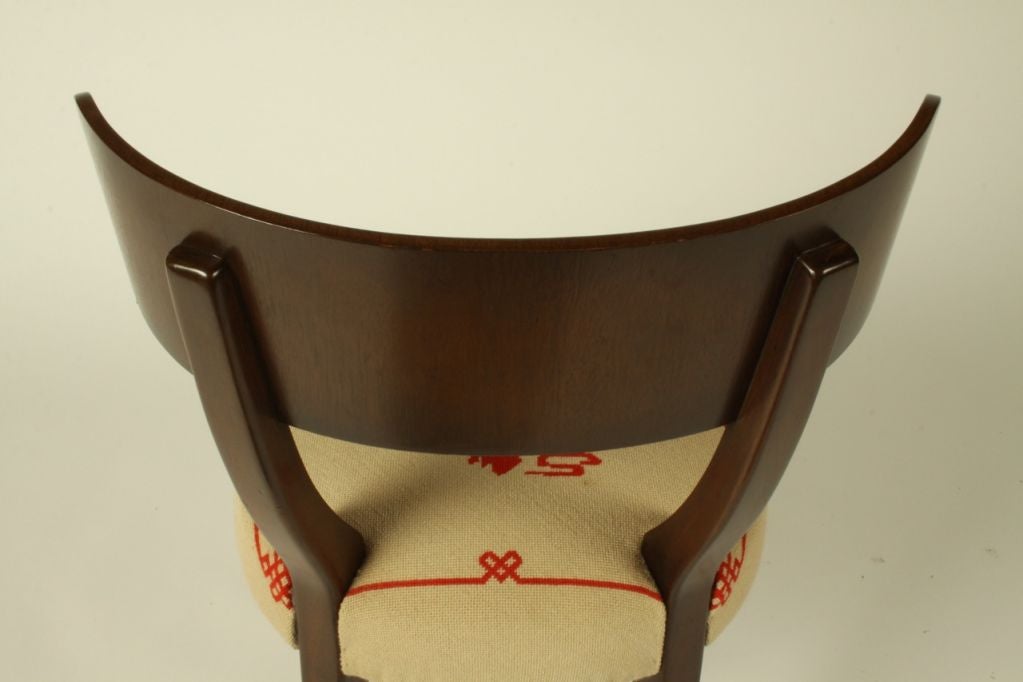 Fabric 1940s Widdicomb Klismos Back Desk Chair