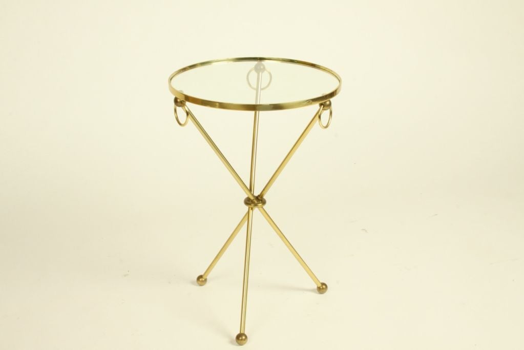 Italian Brass  tripod side table