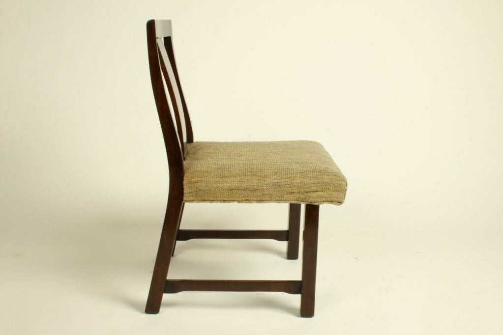 Edward Wormley for Dunbar Set of Eight Dining Chairs For Sale 1