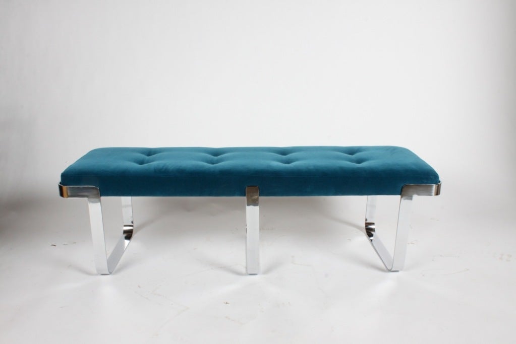 Milo Baughman for Thayer Coughin Chrome bench
