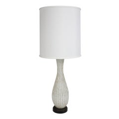 Barovier table lamp white glass with Gold inclusions