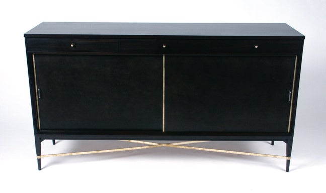 Paul McCobb sideboard with brass stretcher
