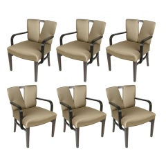 Set of 6 Paul Frank Plunging Neckline dining chairs
