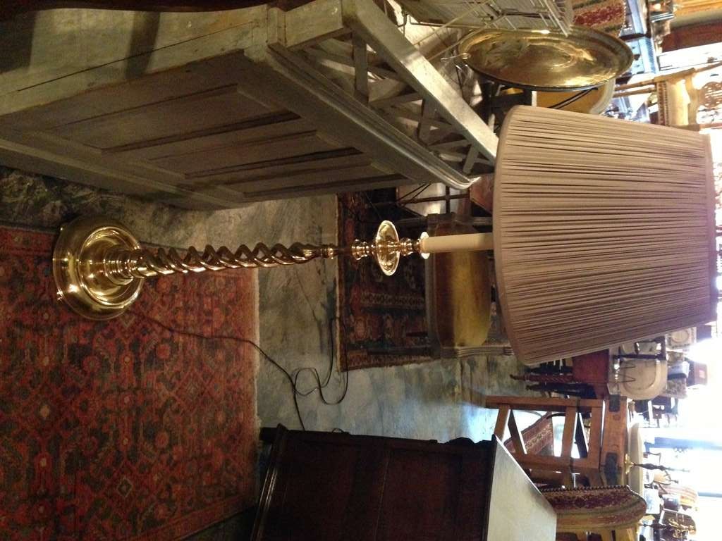 Jacobean Brass Barley Twist Floor Lamp