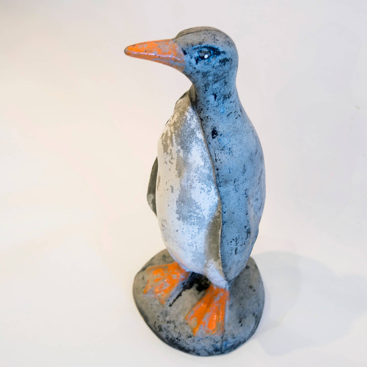 Large English Cast Concrete Penguin In Good Condition For Sale In Hinsdale, IL