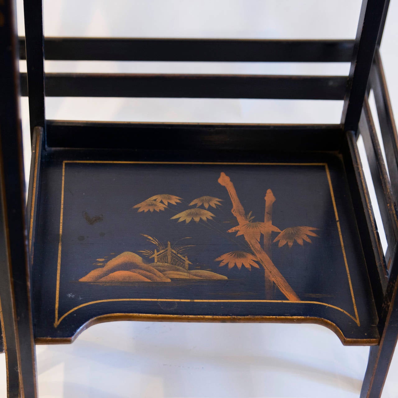 Great Britain (UK) Set of Three Chinoiserie Nesting Tables, circa 1870 For Sale