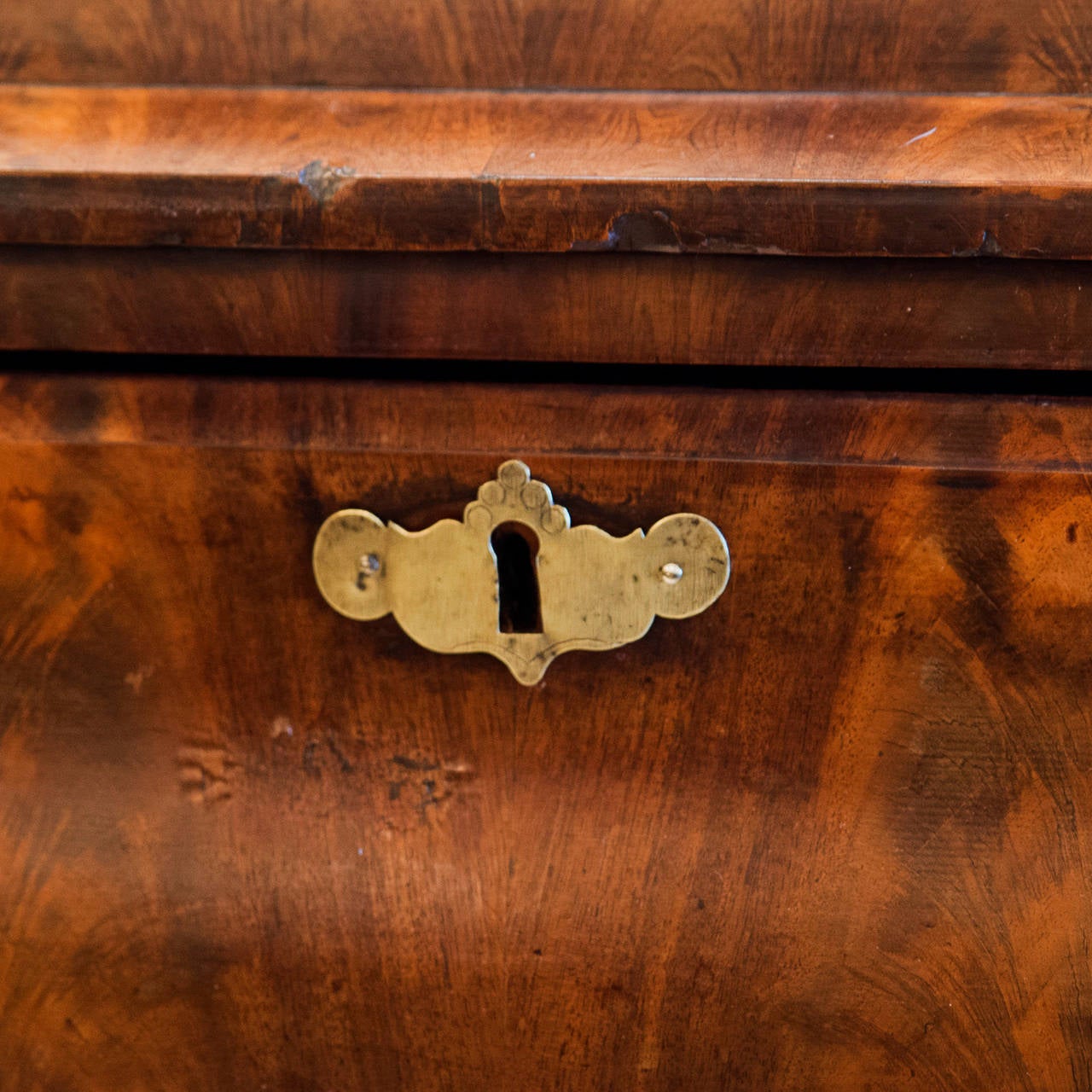 19th Century Biedermeier Mahogany Chest of Drawers For Sale