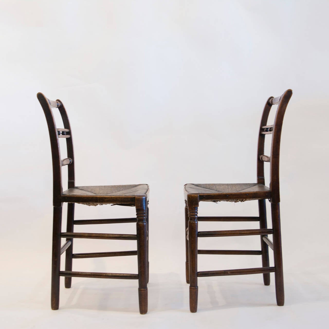 20th Century Pair of English Provincial Side Chairs