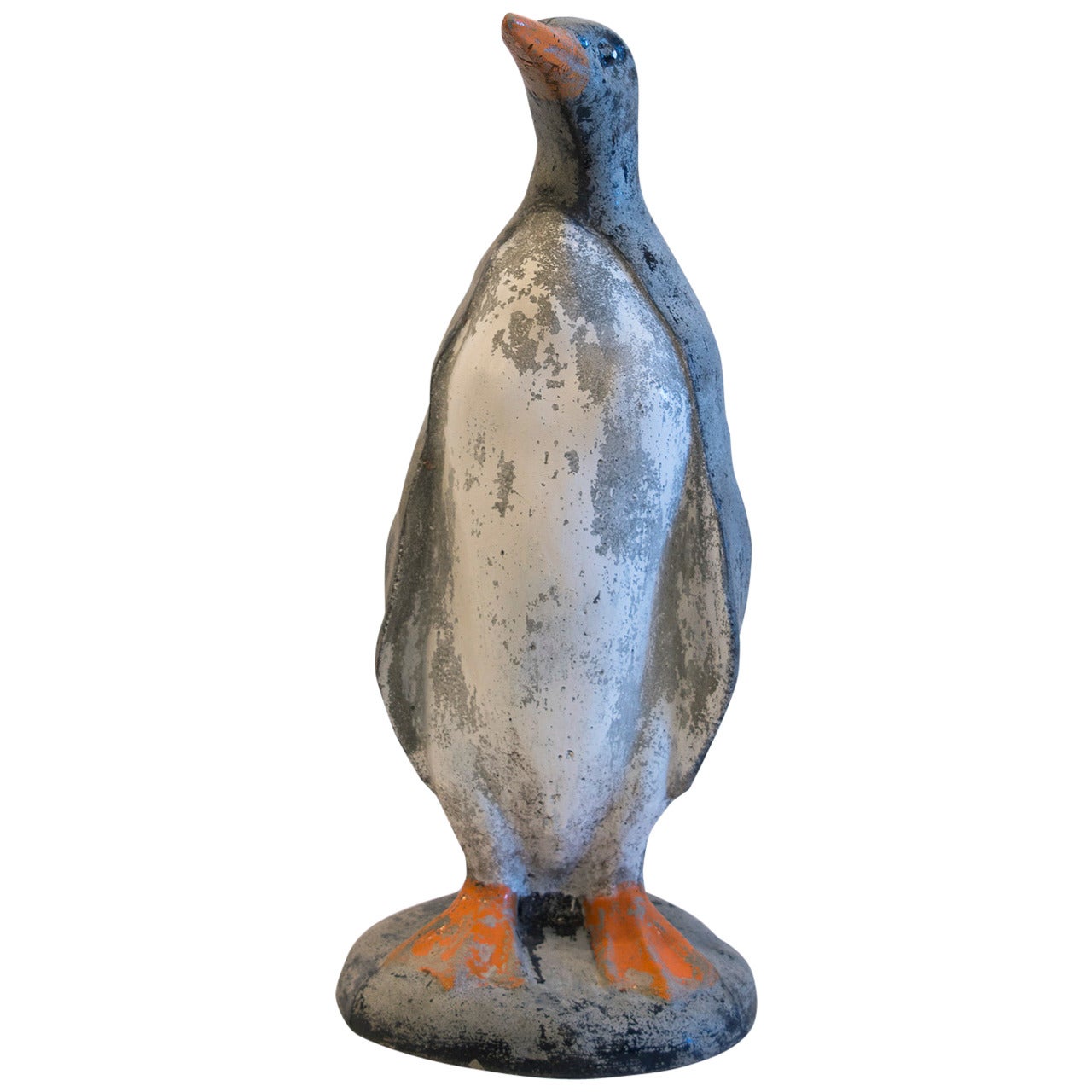 Large English Cast Concrete Penguin For Sale