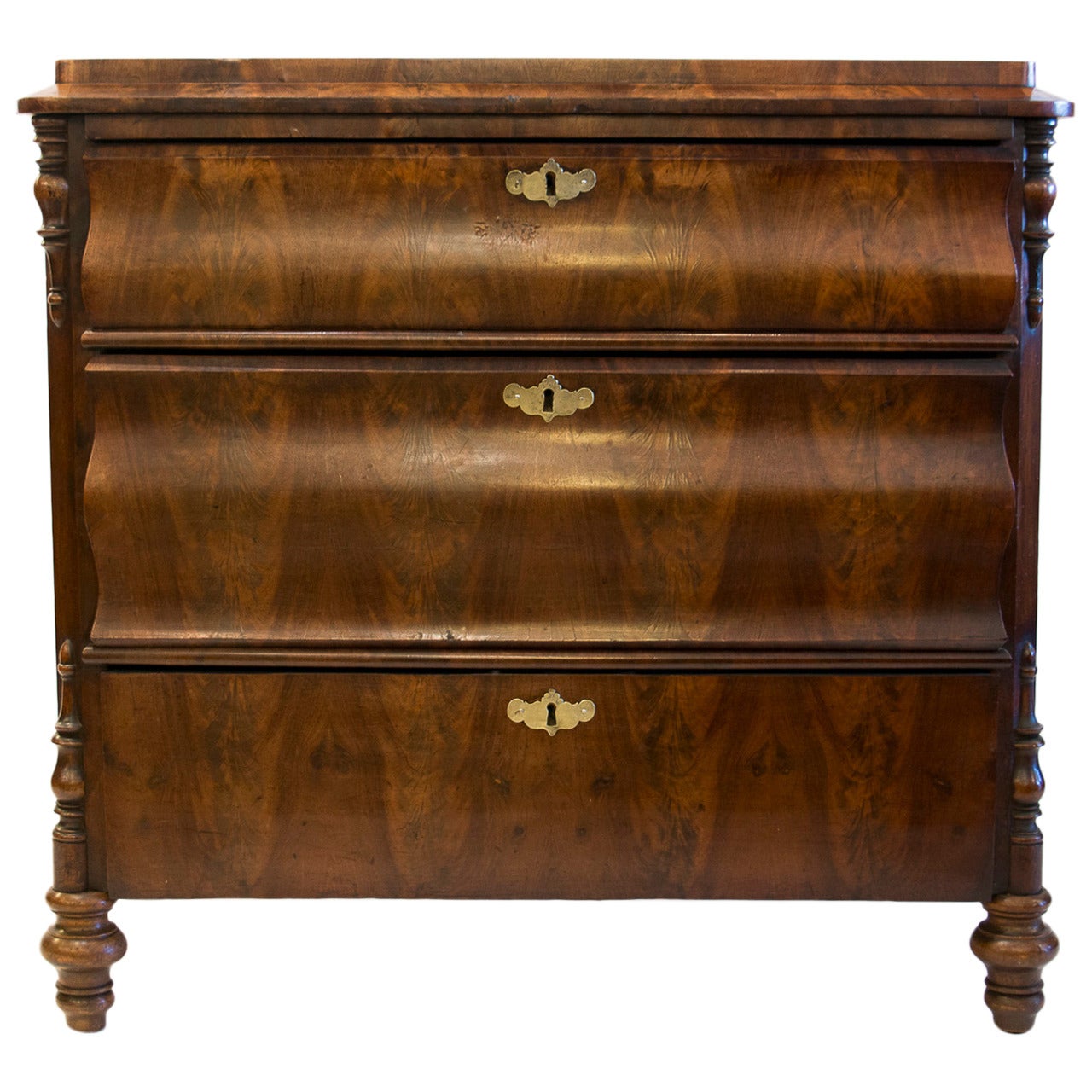 Biedermeier Mahogany Chest of Drawers For Sale