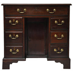 George III Mahogany Kneehole Desk, Late 18th Century