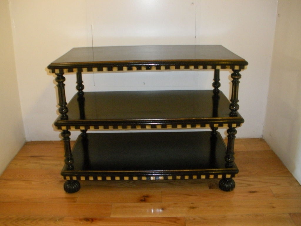 Ebonized Serving Cart/Table