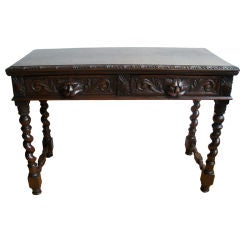 Antique English Oak Side Table