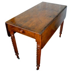 French Walnut Drop Leaf Breakfast Table French Walnut Drop Leaf Breakfast Table