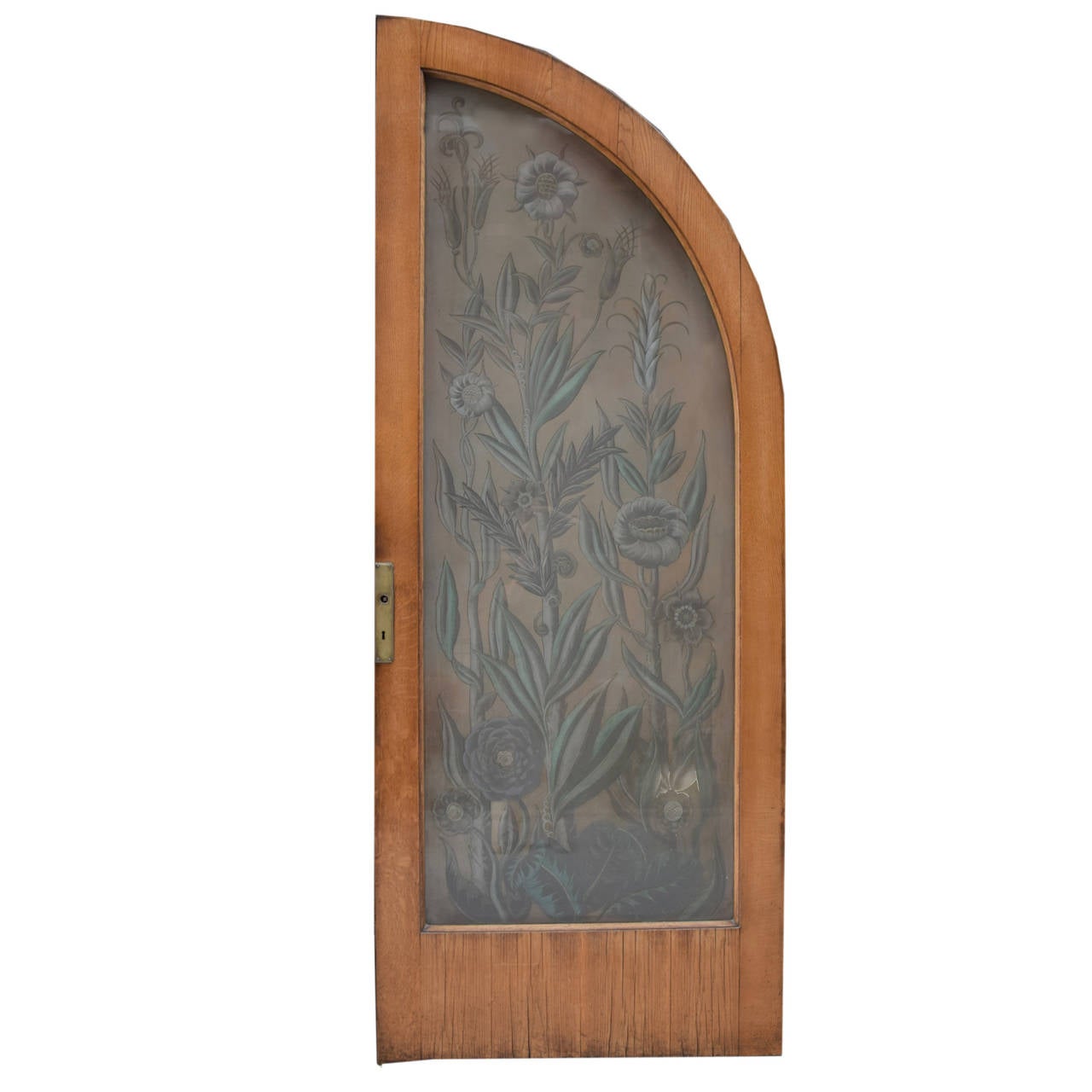 Argentine Pair of Art Nouveau Etched Glass Doors