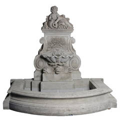 Carved Limestone Fountain from the Morton Estate