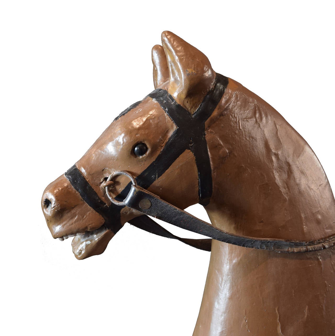 Paint Early 20th Century Carved Wood Carousel Horse