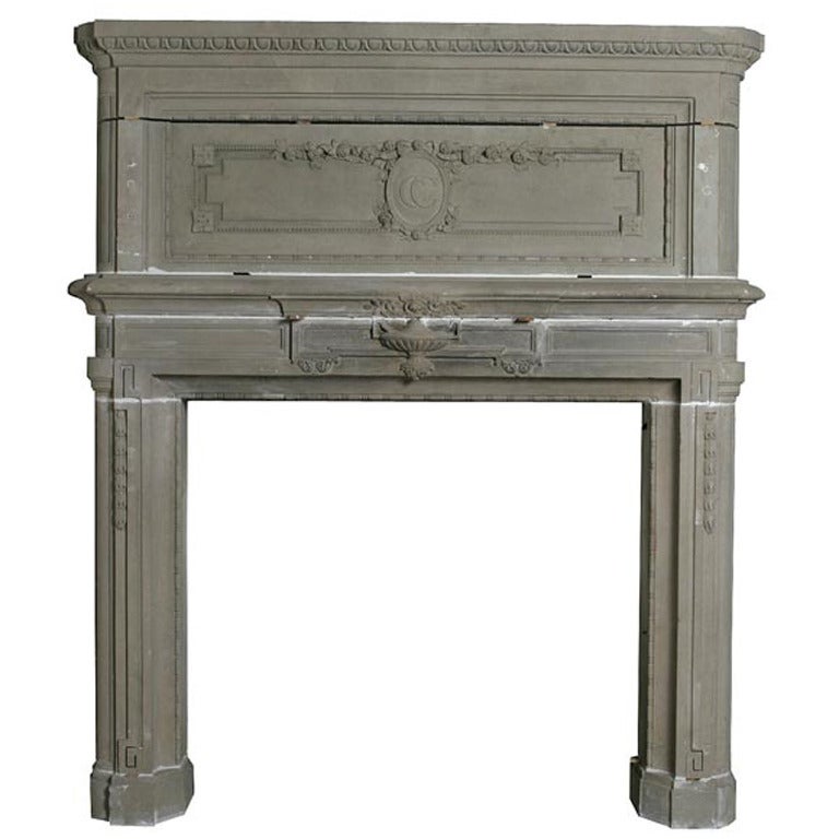 Carved Stone Fireplace Mantel