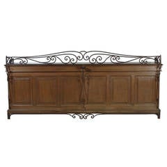 Wrought Iron And Wood Multi-drawer Counter / Bar