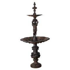 French Cast Iron Two-Piece Fountain