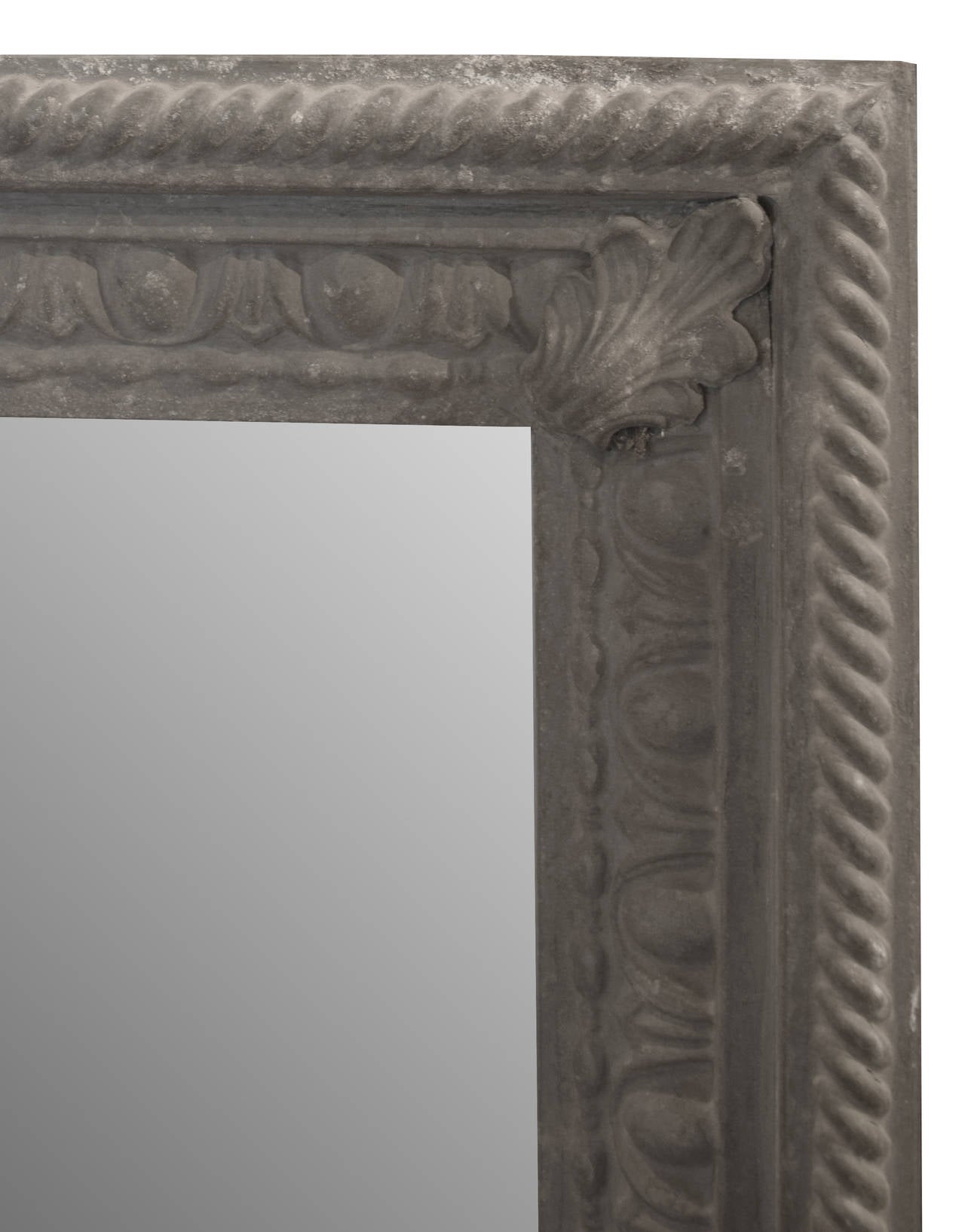 Argentine Pressed Zinc Mirror In Excellent Condition In Chicago, IL