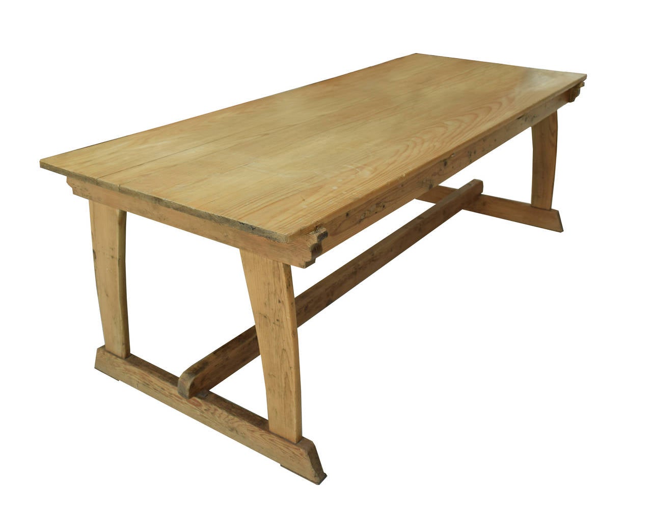 Early 20th Century Pine trestle table from England.