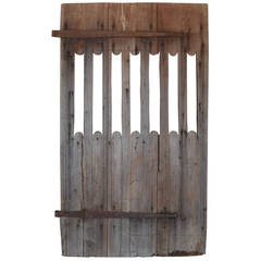 Antique Primitive Gate or Door with Strap Hinges