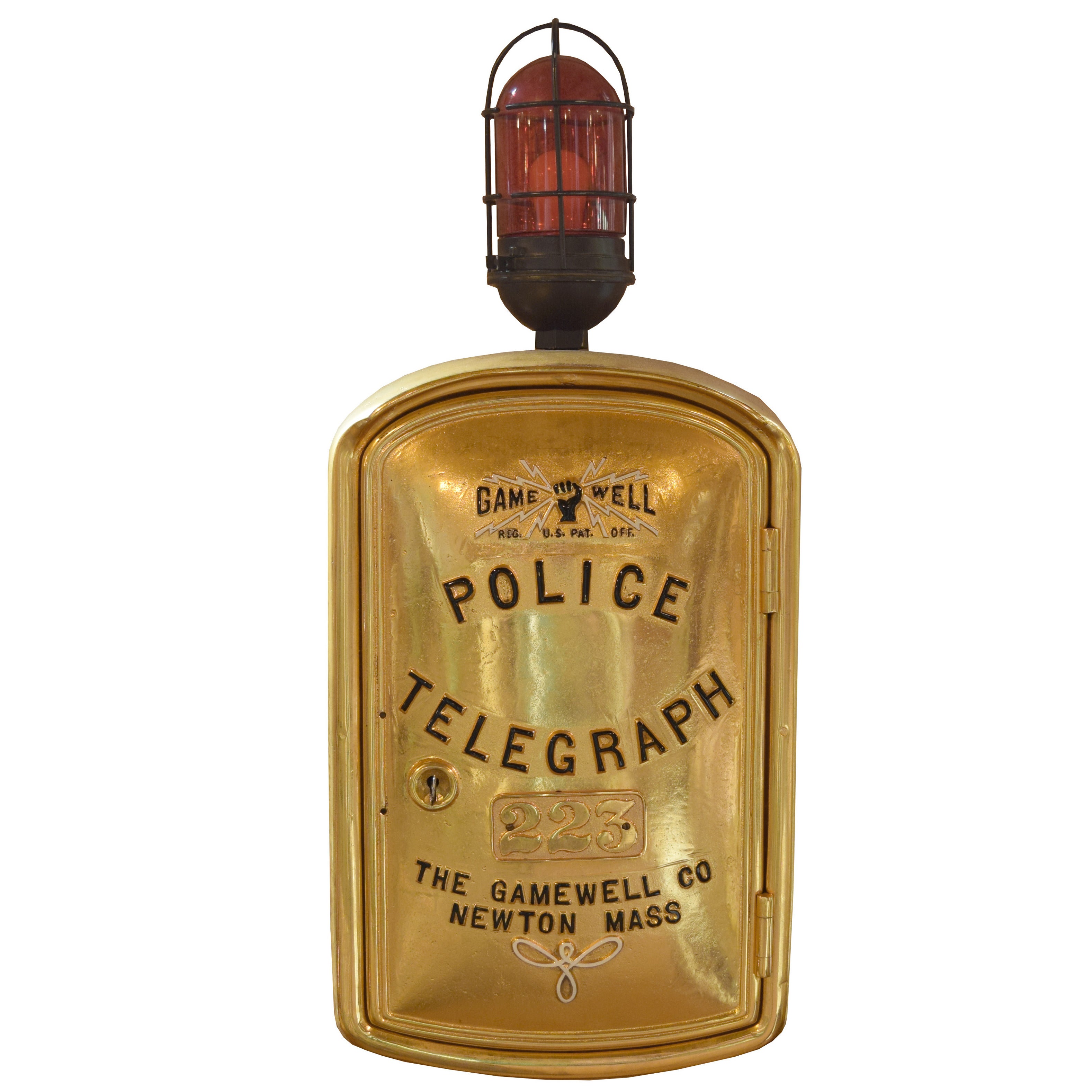 American Gold Plated Police Call Box and Light