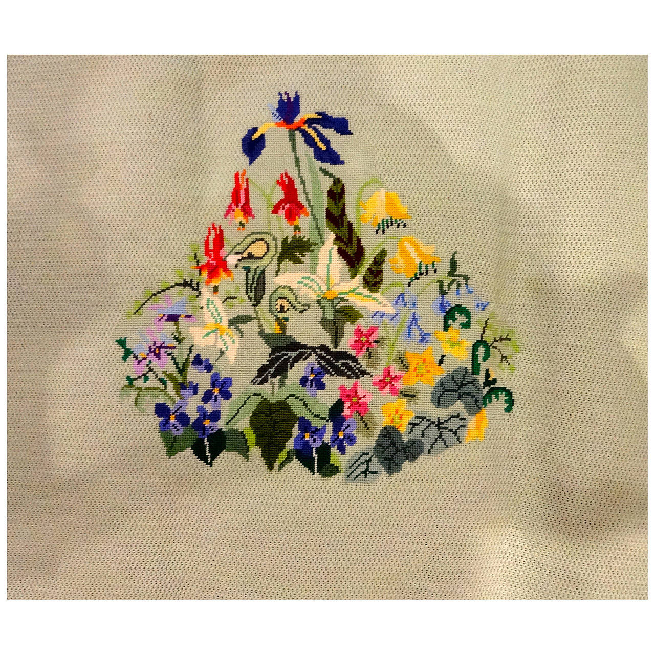 Set of 6 Needlepoint Chair Seat Covers at 1stDibs