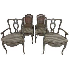 Set of Six Louis XV Style Dining Chairs