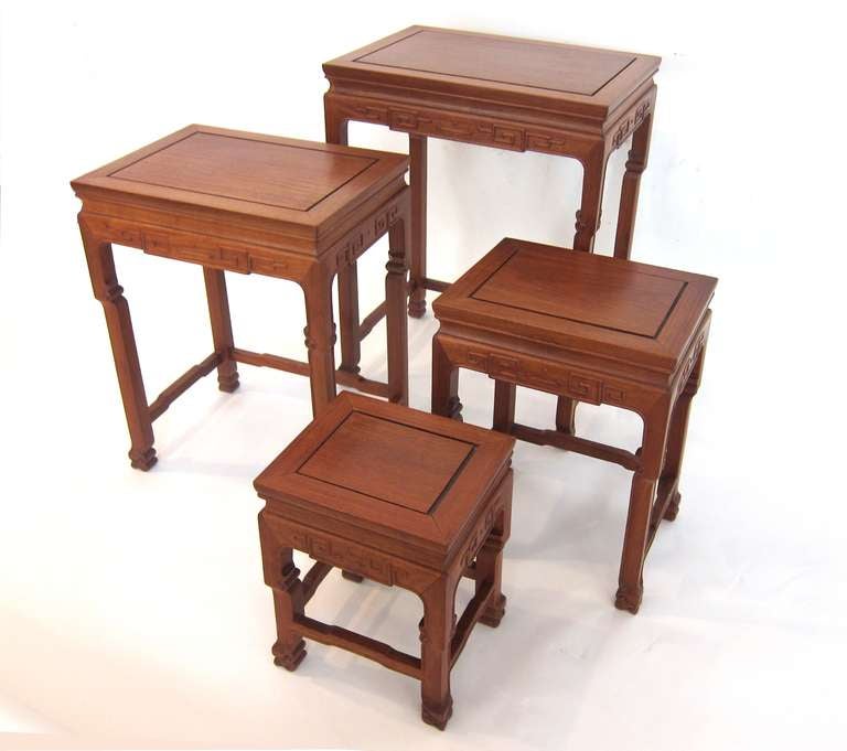 Set of Chinese Rosewood Stacking Tables 1