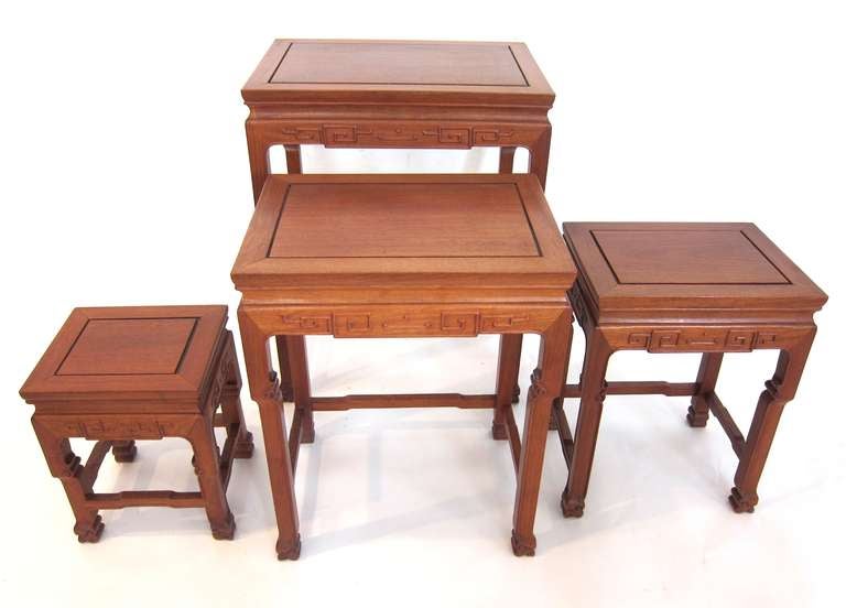 Set of Chinese Rosewood Stacking Tables 2