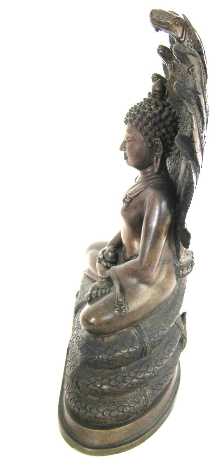 Mid-20th Century Bronze Seated Thai Buddha