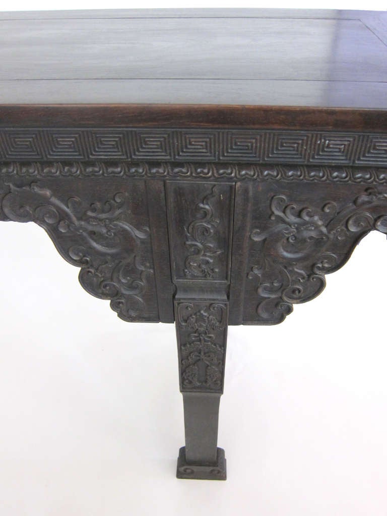 19th Century Large Chinese Zitan (Extinct Wood) Altar Table