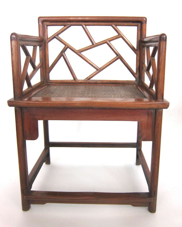 20th Century Pair of Rare Chinese Huanghuali Armchairs