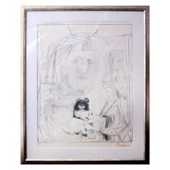 Vintage Paloma & Her Doll by Pablo Picasso