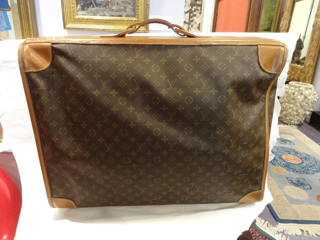 Vintage Louis Vuitton Leather Suitcase/Luggage 1