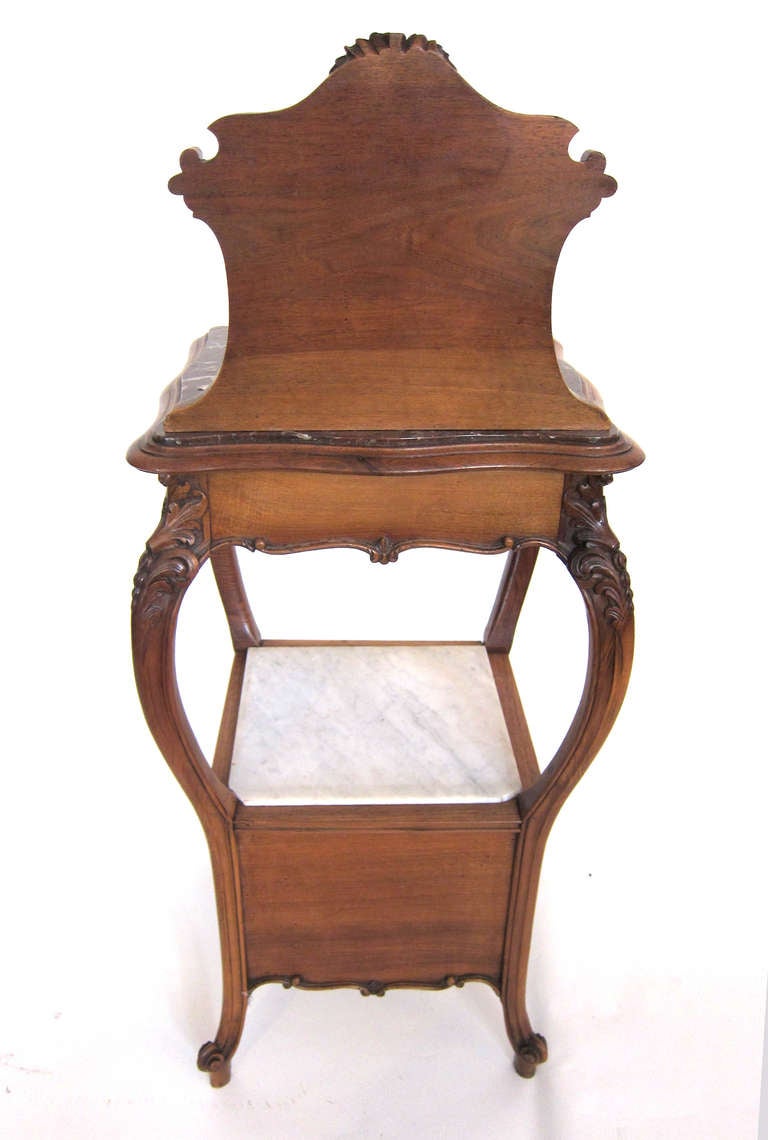 Carved French Cherry Night Stand / Pot Cabinet 2