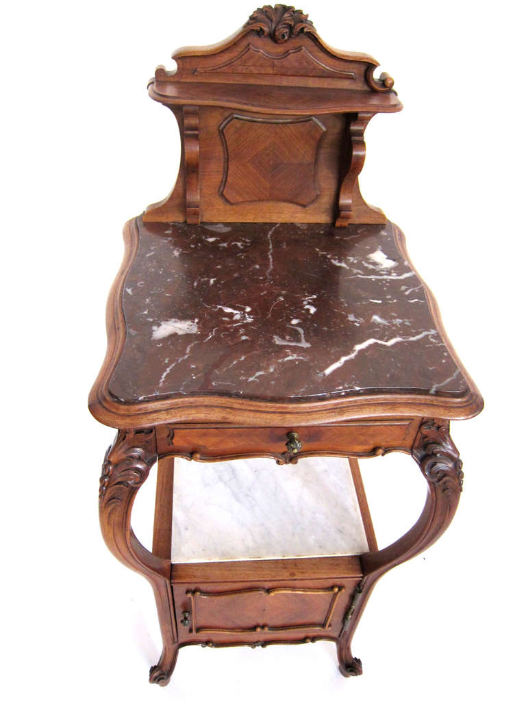 Carved French Cherry Night Stand / Pot Cabinet 3