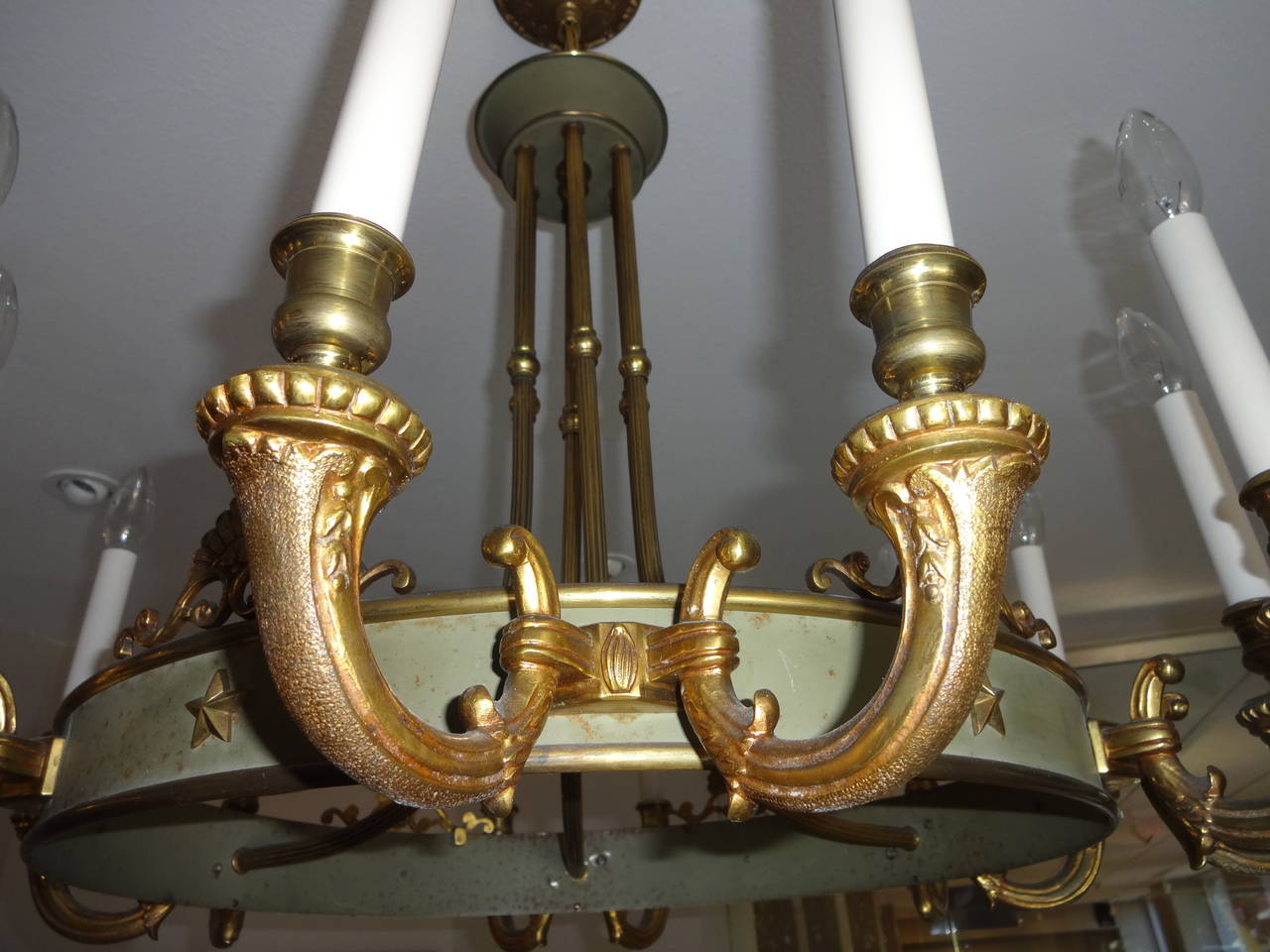 French Empire Style Chandelier In Excellent Condition In Sarasota, FL