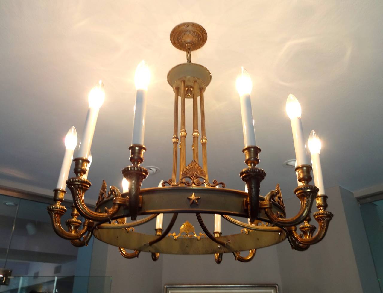 19th Century French Empire Style Chandelier